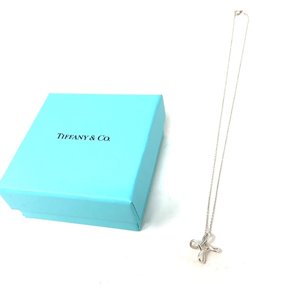 - AuthenticTiffany & CO. Elsa Peretti Infinity Cross Pendant Necklace. - Picture 11 of 11
